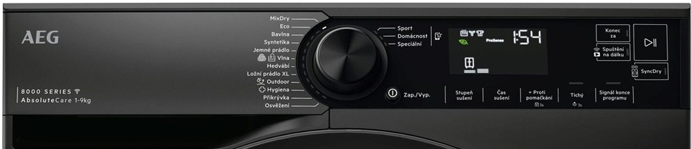 Ovládací panel AEG TR8394CDC řady 8000 AbsoluteCare 
