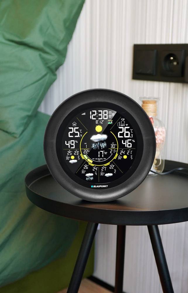 Meteorologická stanice Blaupunkt WS65BK APP černá Blaupunkt WS65BK APP v reálném prostředí v ložnici