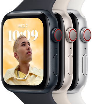 Chytré hodinky Apple Watch SE 2022 GPS 40mm pouzdro z hvězdně bílého hliníku - hvězdně bílý sportovní řemínek