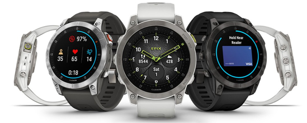 Chytré hodinky Garmin epix Sapphire Style - Titan Black/Brown Leather Band