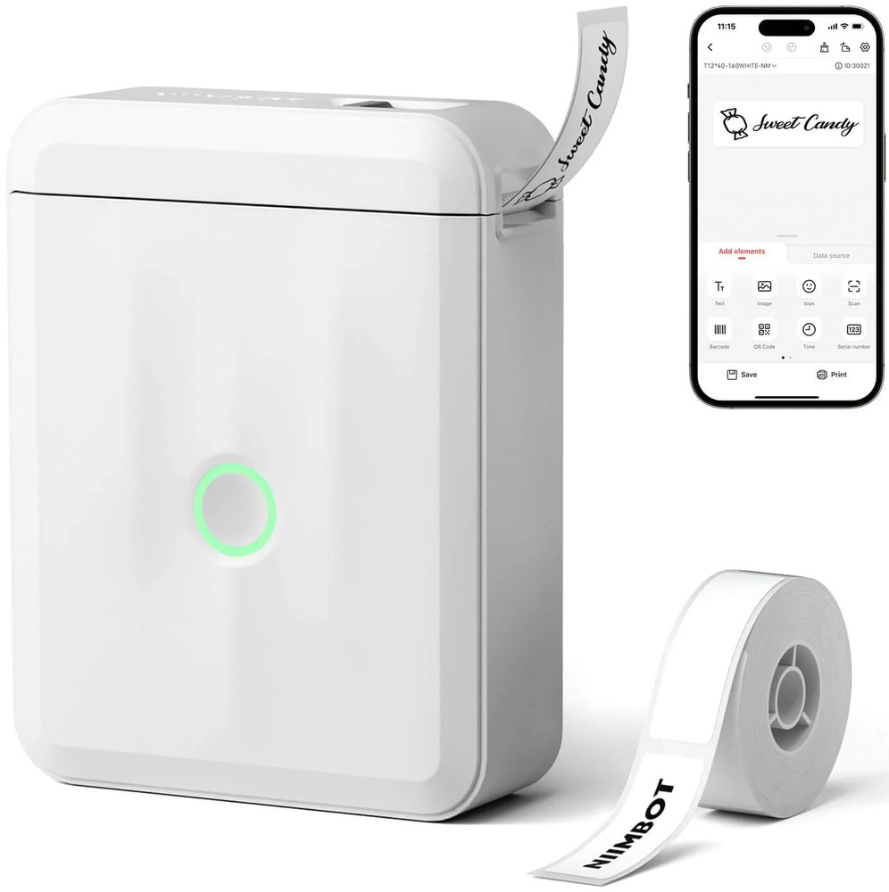 Niimbot D110-M Smart, bílá + role štítků