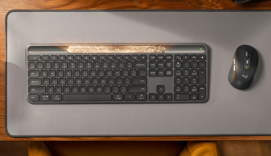 Klávesnice Logitech Signature Slim Solar+, US šedá