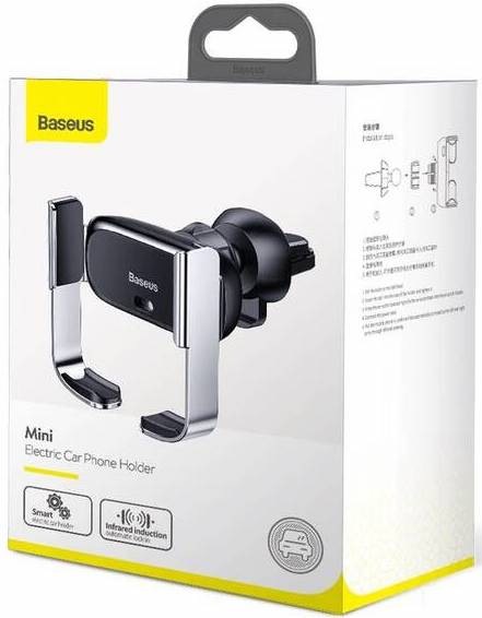 Držák na mobil Baseus Mini Electric Phone holder stříbrný Držák na mobil Baseus Mini Electric Phone holder stříbrný