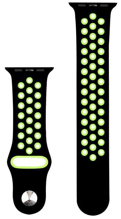 Řemínek RhinoTech na Apple Watch 38/40/41 mm černý/žlutý