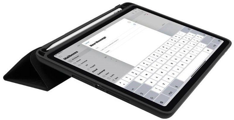 Pouzdro na tablet FIXED Padcover+ na Apple iPad (2018)/ iPad (2017)/Air, Sleep and Wake, pouzdro pro Pencil černé