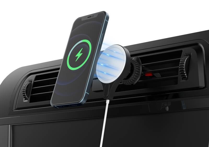 Držák na mobil ERPOWER do ventilační mřížky 15 W s MagSafe černý Držák na mobil ERPOWER do ventilační mřížky 15 W s MagSafe černý