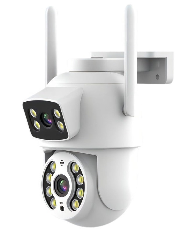IP kamera IMMAX NEO LITE SMART Security DOUBLE , 355° 90°, Wi-Fi, Tuya bílá