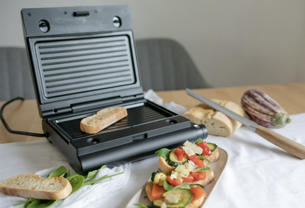 Steba SG 65 Multi-Snack Maker 3 In 1: Piastra, Paninoteca E Waffle - 750W, Grigio/Acciaio - 2