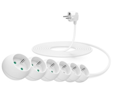 Kabel prodlužovací Connect IT 6x zásuvka, 5m bílý