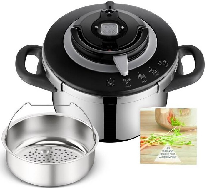 Tlakový hrnec Tefal Clipso+ CHEF P4550632, 4,5 l nerez