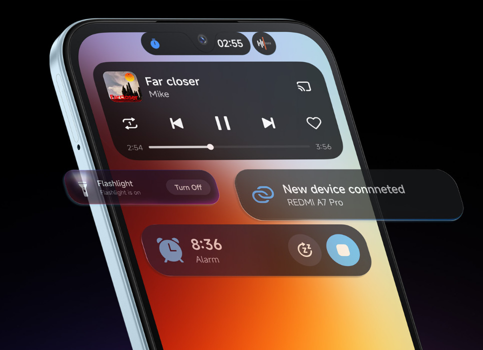 Xiaomi Redmi A7 Pro nabízí i HyperIsland
