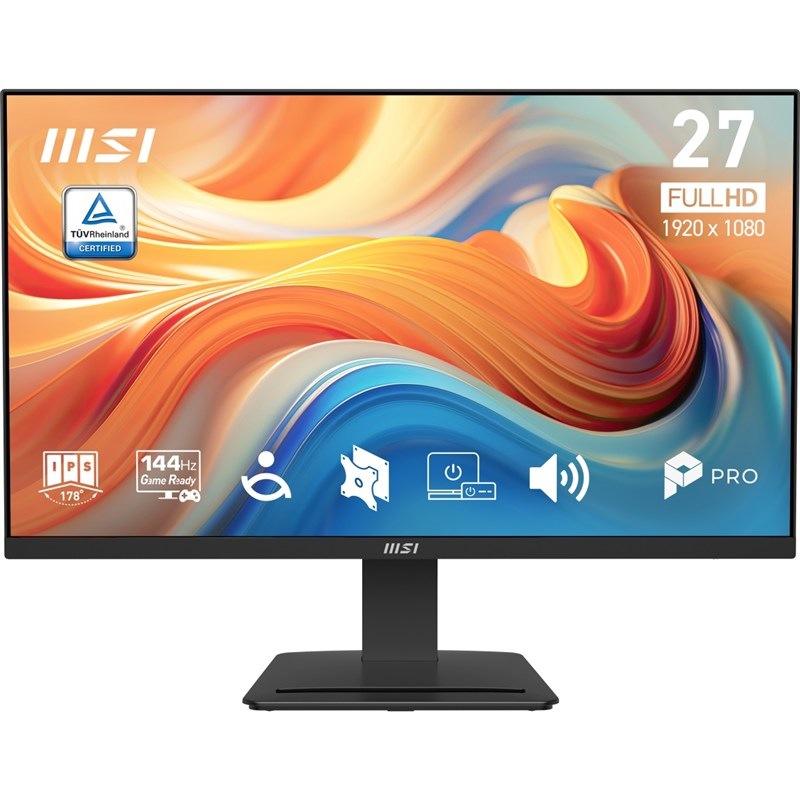 Monitor MSI Pro MP273 E14A 27",LED podsvícení, IPS panel, 1ms, 1500: 1, 250cd/m2, 1920 × 1080 Full HD, - černý