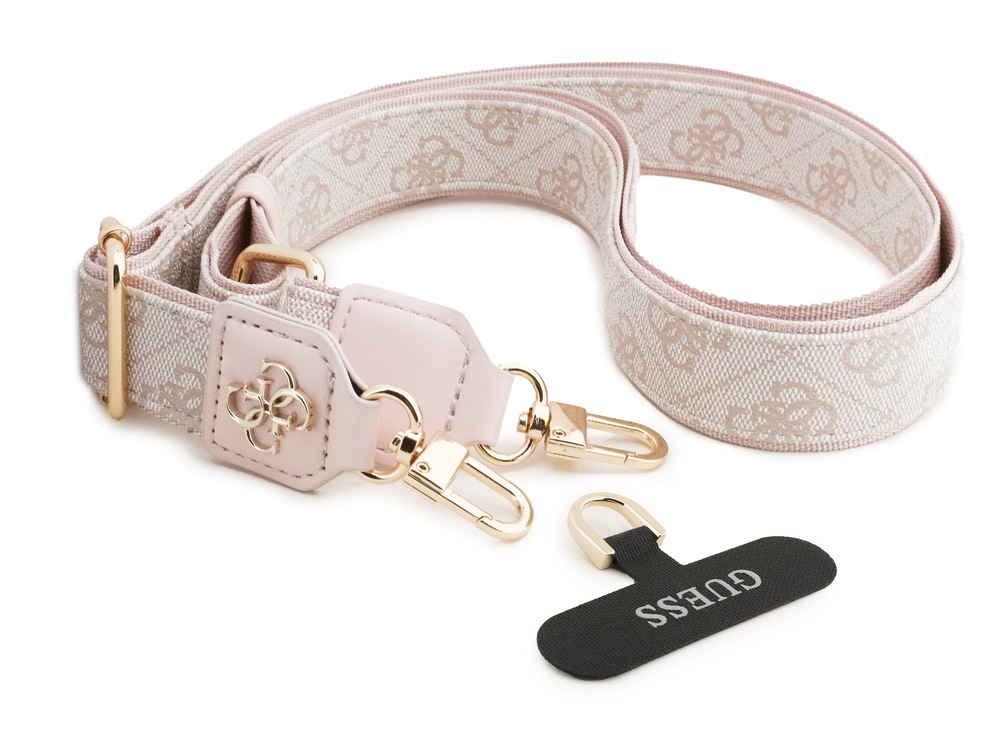 Popruh na krk Guess Crossbody PU 4G Metal Logo růžový Popruh na krk Guess Crossbody PU 4G Metal Logo růžový