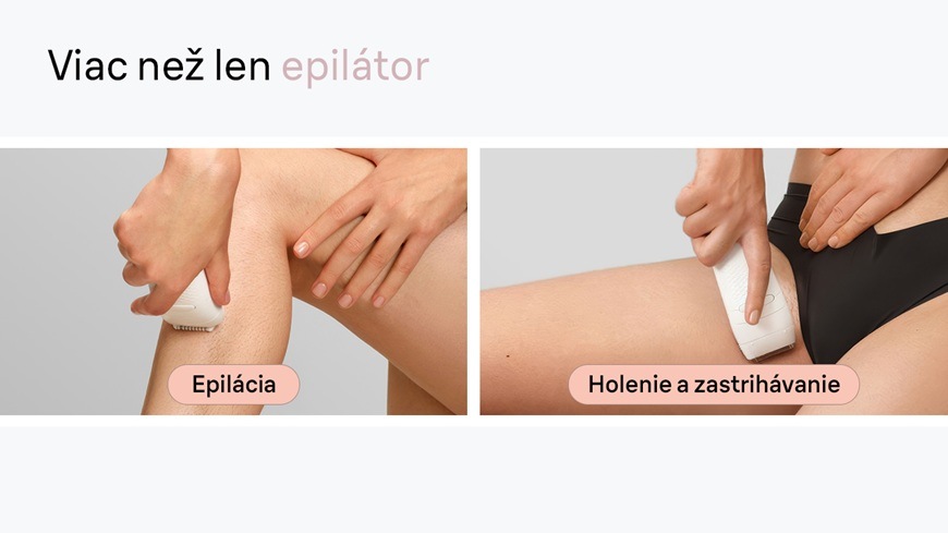 Epilátor Braun Silk-épil 5 SE5-030 má hlavici na holení i zastřihávání.