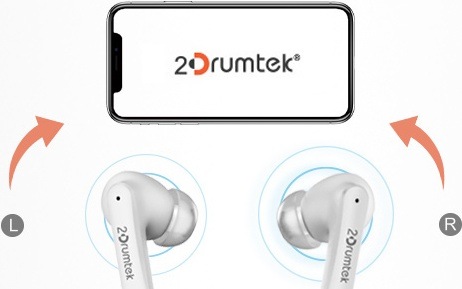 Sluchátka A4Tech B25, TWS Bluetooth do uší bílá Sluchátka A4Tech B25 a smartphone
