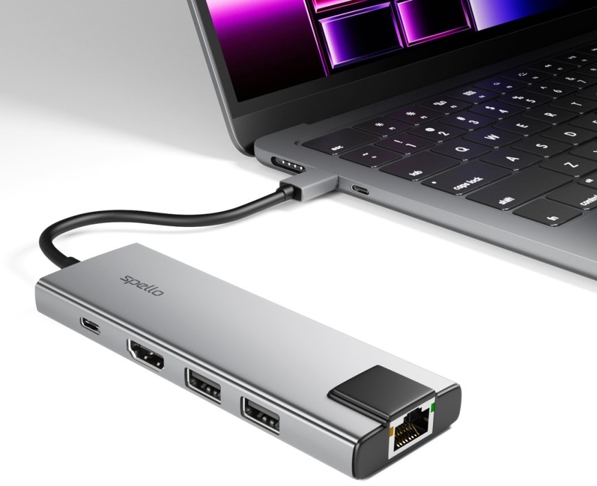 USB Hub Spello by Epico Spello USB-C Hub 9in1 šedý USB Hub Spello by Epico Spello USB-C Hub 9in1 - šedý