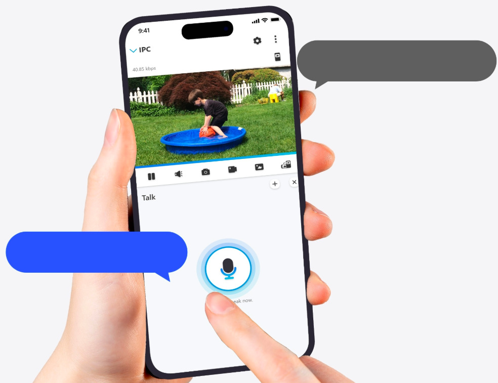 Mobilní aplikace umožňuje obousměrnou komunikaci přes kameru Reolink Floodlight Series F751W