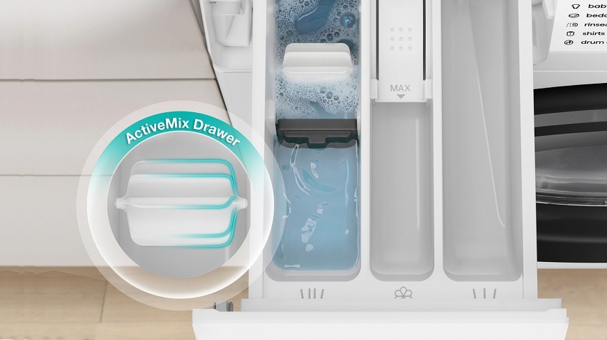 otevřená zásuvka pračky Gorenje WG2P84A32 