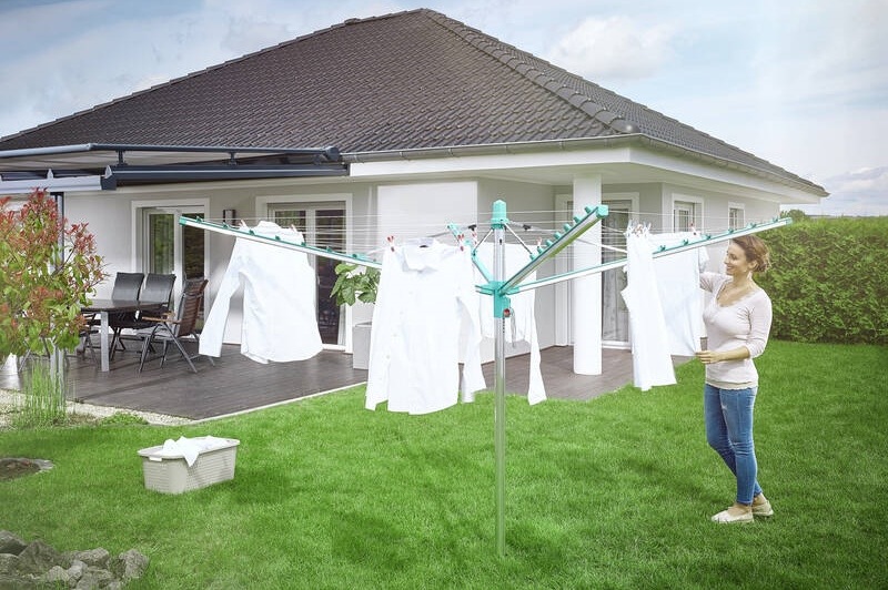Sušák na prádlo Leifheit 85286 Linomatic 500 Easy stříbrný/tyrkysový