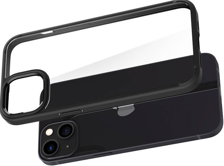 Kryt na mobil Spigen Crystal Hybrid na Apple iPhone 13 mini černý/průhledný Kryt na mobil Spigen Crystal Hybrid na Apple iPhone 13 mini černý/průhledný
