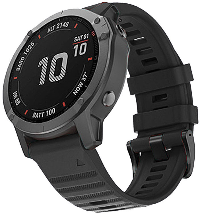 Řemínek RhinoTech pro Garmin QuickFit silikonový outdoor 26mm černý