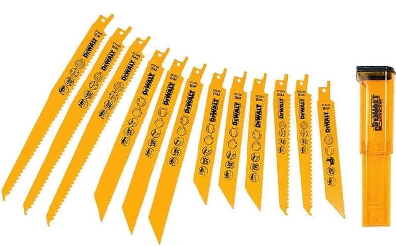 Sada pilových plátků Dewalt DT2445 (12 ks) Sada pilových plátků Dewalt DT2445-QZ 12 dílů