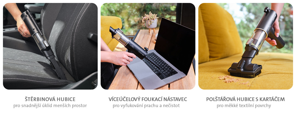 Ruční vysavač ETA Combi, kartáček s polštářovou hubicí
