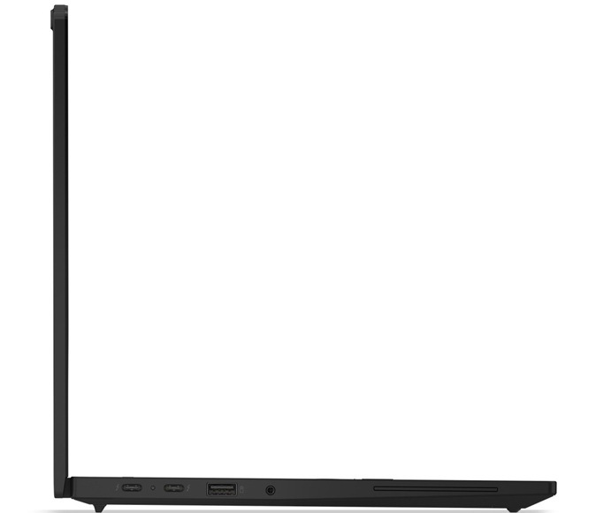 Notebook Lenovo ThinkPad L13 Gen 6 černý Detail obrázku ze strany na otevřený notebook.