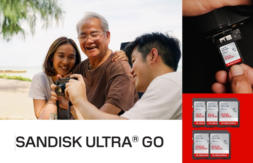 Produktová řada paměťových karet SANDISK Ultra GO SDXC a SDHC