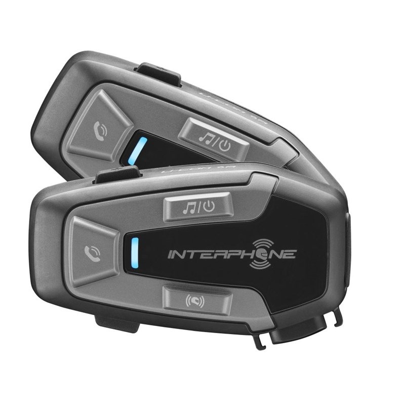 Handsfree Interphone U-COM6R pro uzavřené a otevřené přilbyTwin Pack černé