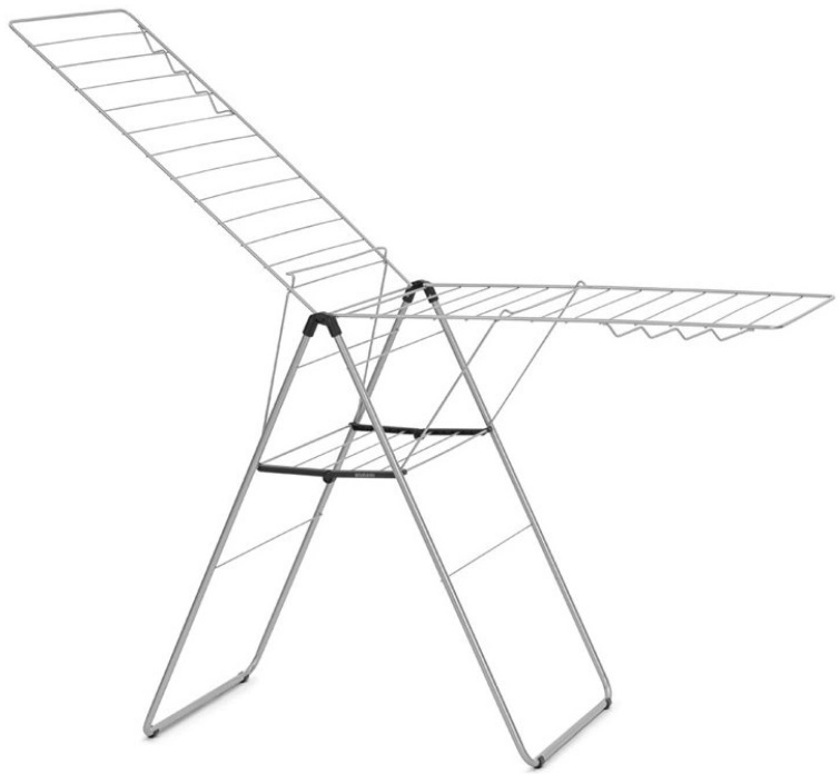 Sušák na prádlo Brabantia HangOn, 25 m, Metallic Grey stříbrný