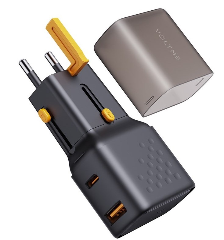 Cestovní adaptér Voltme VITO Go EzTravel 35W + kabel USB-C 60W černý Cestovní adaptér Voltme VITO Go EzTravel 35W + kabel USB-C 60W černý
