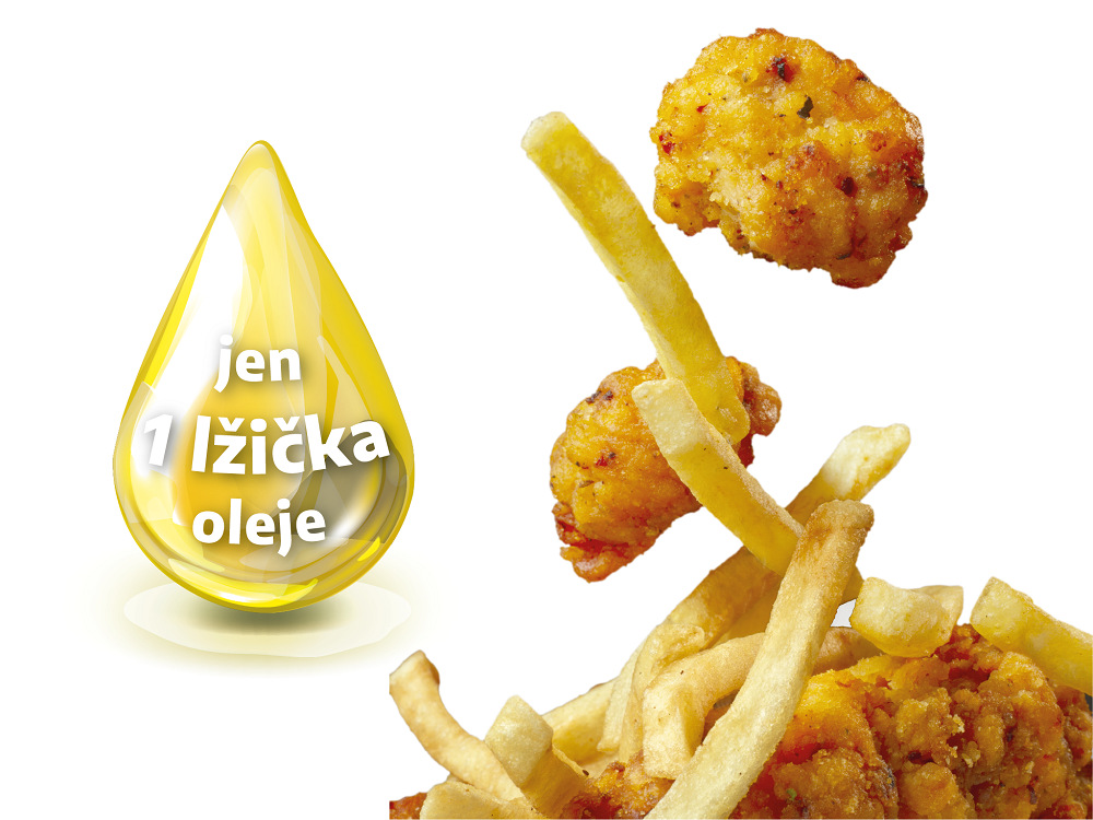 smažené hranolky i smaženou zeleninu připravíte s pouhou jednou lžičkou oleje