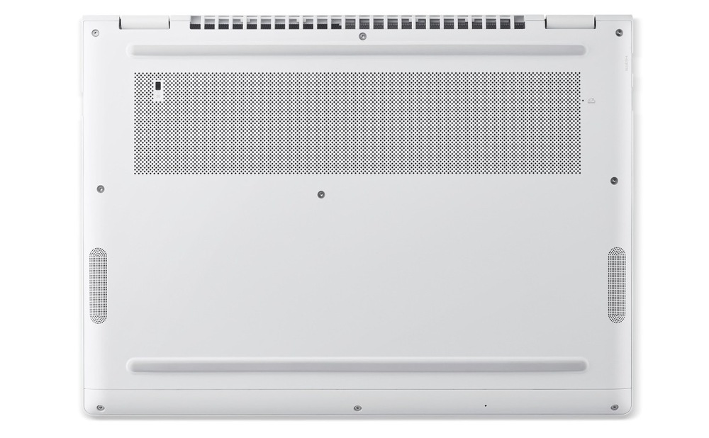 Notebook Acer Swift Edge 14 AI (SFE14-I51-75MG) bílý Pohled na notebook Acer Swift Edge 14 AI (SFE14-I51-75MG) zespodu