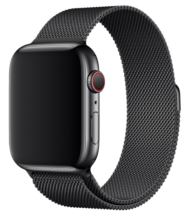 Řemínek Apple Watch 44mm vesmírně černý milánský tah