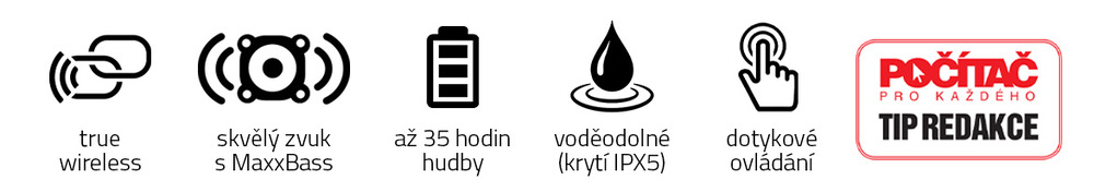 Sluchátka Niceboy HIVE Pods 2 černá