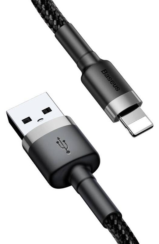 Kabel Baseus Cafule USB/Lightning, 0,5m černý/šedý