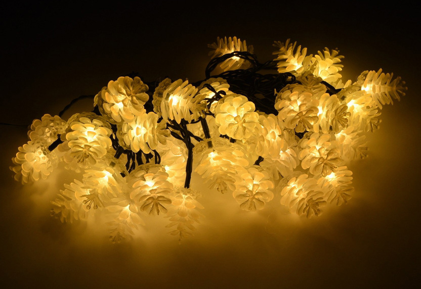 Vánoční osvětlení RETLUX RXL 369, řetěz (šišky), 40 LED, 10 m, teplá bílá