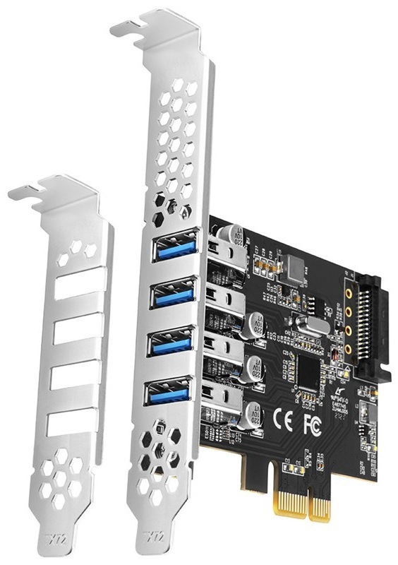Řadič Axagon PCEU-43RS - 4x USB 3.2 Gen 1 port