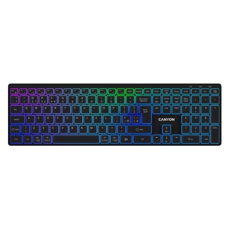 Klávesnice Canyon s RGB podsvícením.