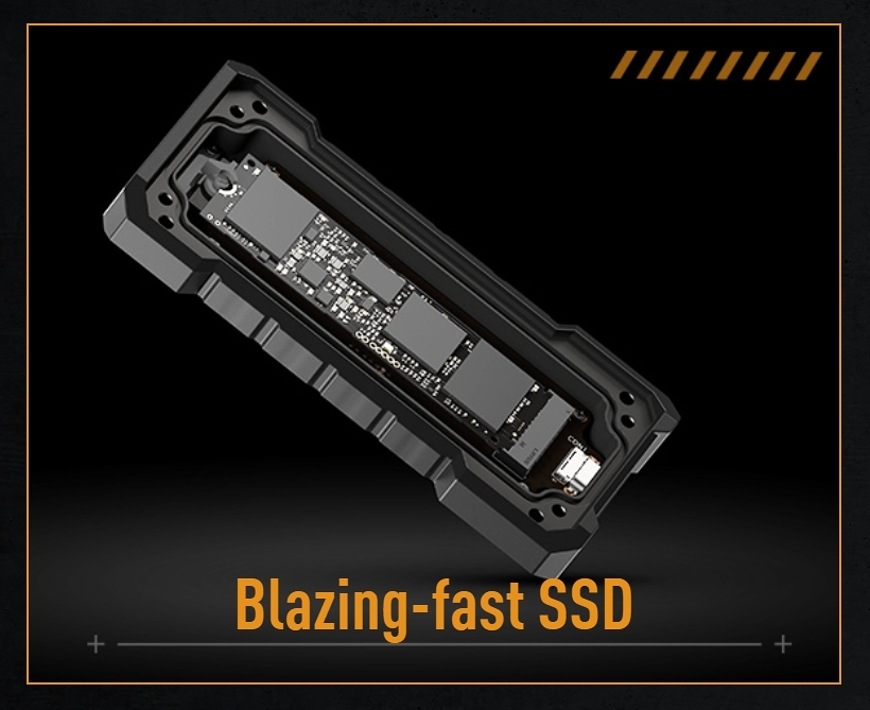 SSD externí Asus TUF Gaming AS1000 PLUS 1TB černý Otevřený disk s vnitřním NVMe modulem