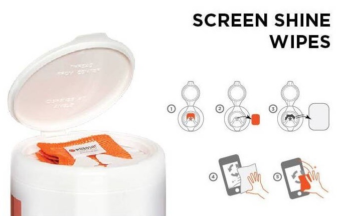 Čistící ubrousky WHOOSH Screen Shine – 70 ks