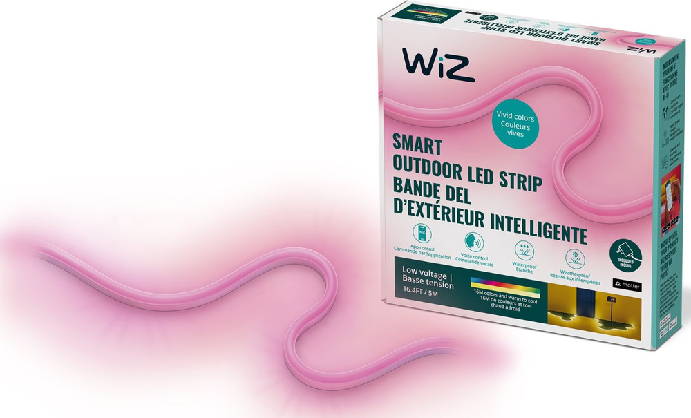 LED pásek WiZ Outdoor RGBW, Matter, 5 m