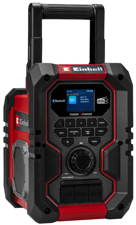 Stavební rádio Einhell TE-CR 18 Li DAB+/FM/BT , IP 65 (bez baterie), 3407995