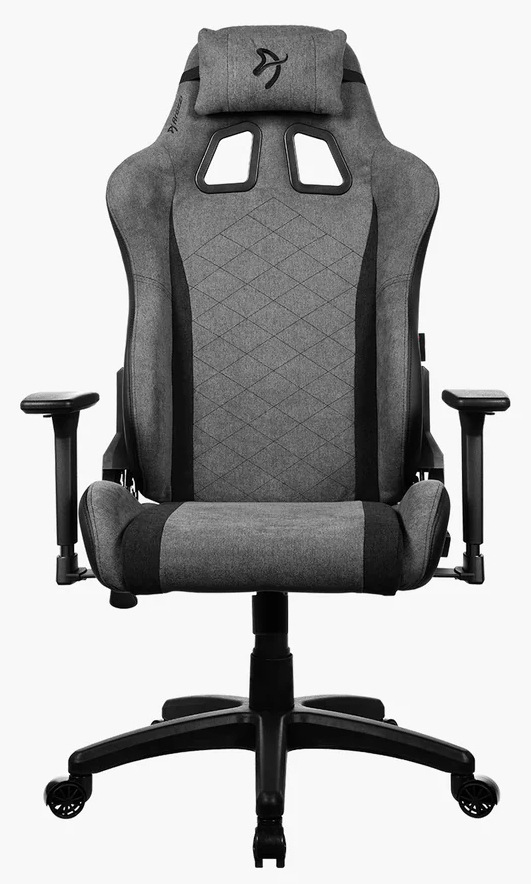 Herní židle se speciálním potahem Arozzi Avanti Soft Fabric, šedá barva