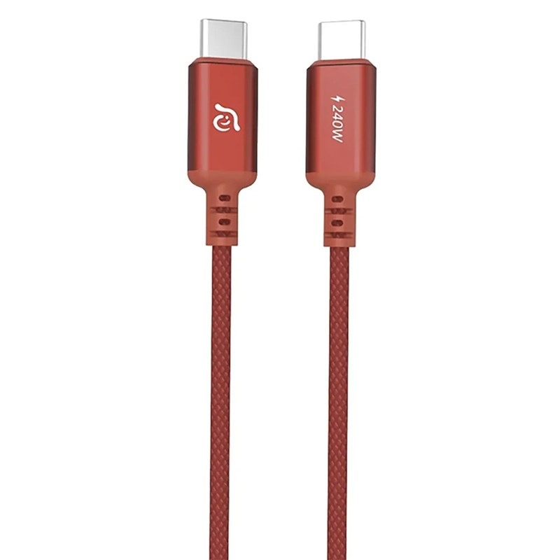 Kabel ADAM Elements CASA P200 USB-C/USB-C 240W, 2 m červený