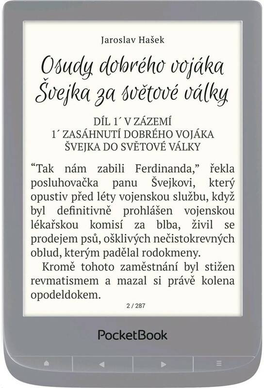 Pocket Book 627 Touch Lux 4 (PB627-S-WW), stříbrná