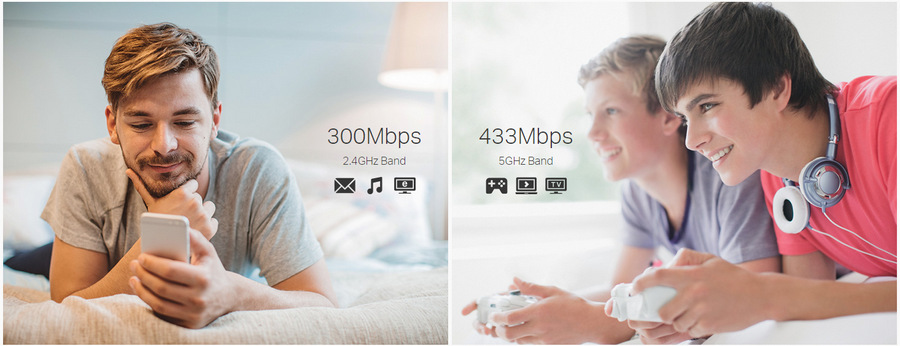 Wi-Fi extender TP-Link RE205 bílý