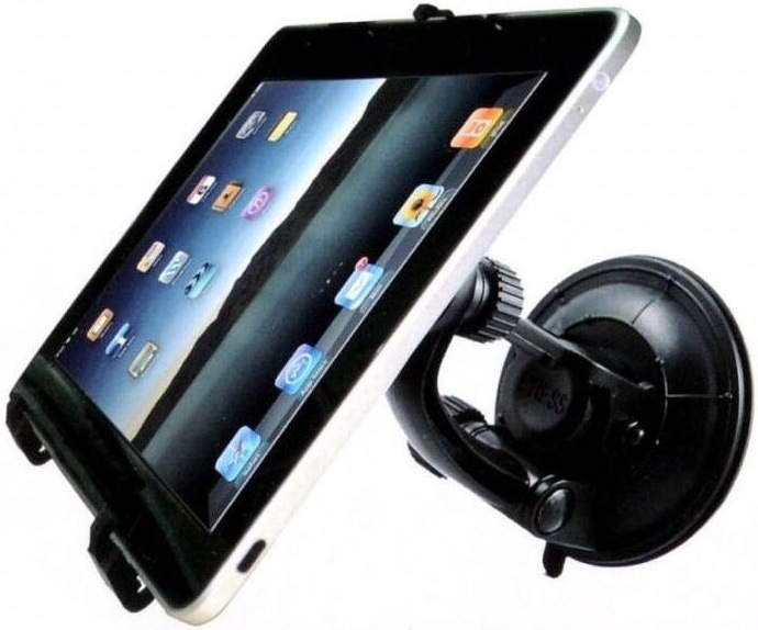 Držák na tablet WG 2v1, na sklo a opěrku hlavy černý