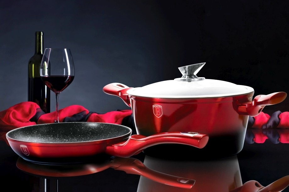 Sada hrnců Berlinger Haus Black Burgundy Metallic Line, 15 dílů